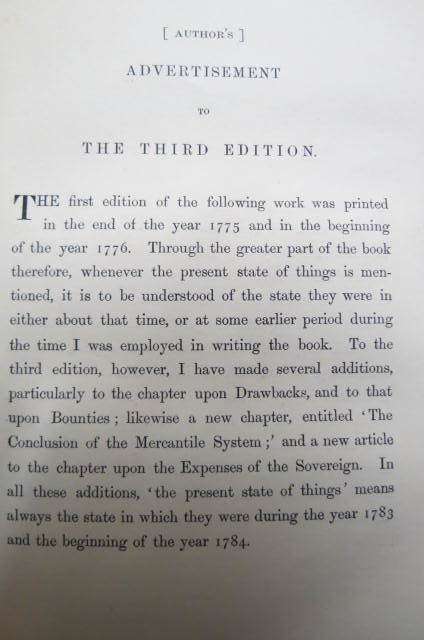 Adam Smith. An inquiry into the Nature and Causes of the Wealth of Nations. 1869. Ed J E T Rogers